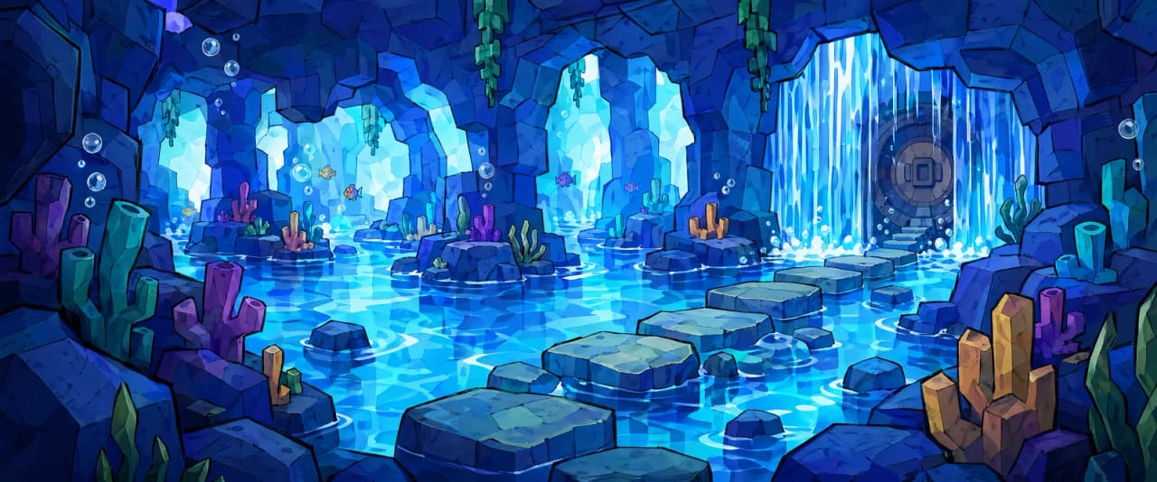Establishing plate for Waterglass Caverns