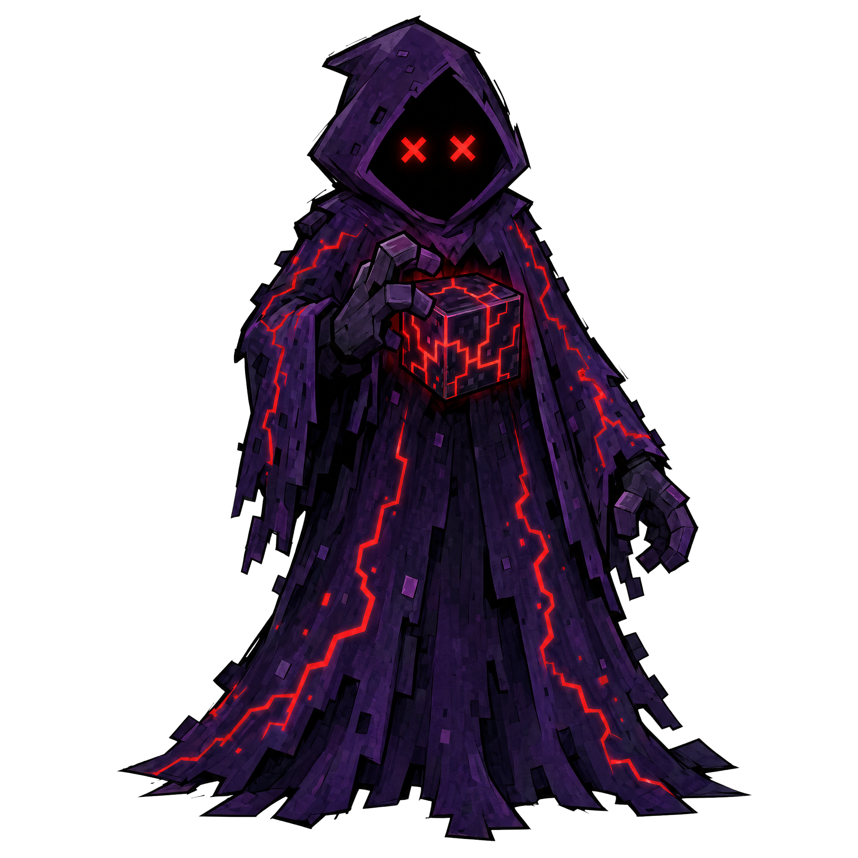 Obscurox's corrupted chest core flickering